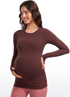 Butterluxe Maternity Crewneck Long Sleeve