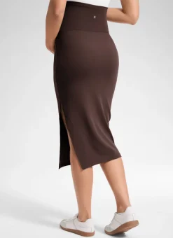 Butterluxe Maternity Midi Slit Skirt