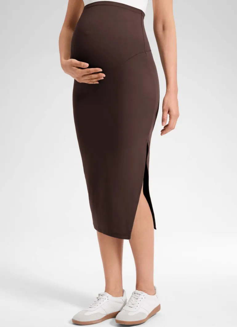 Butterluxe Maternity Midi Slit Skirt
