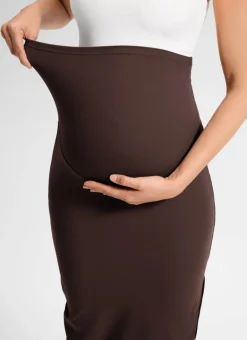 Butterluxe Maternity Midi Slit Skirt