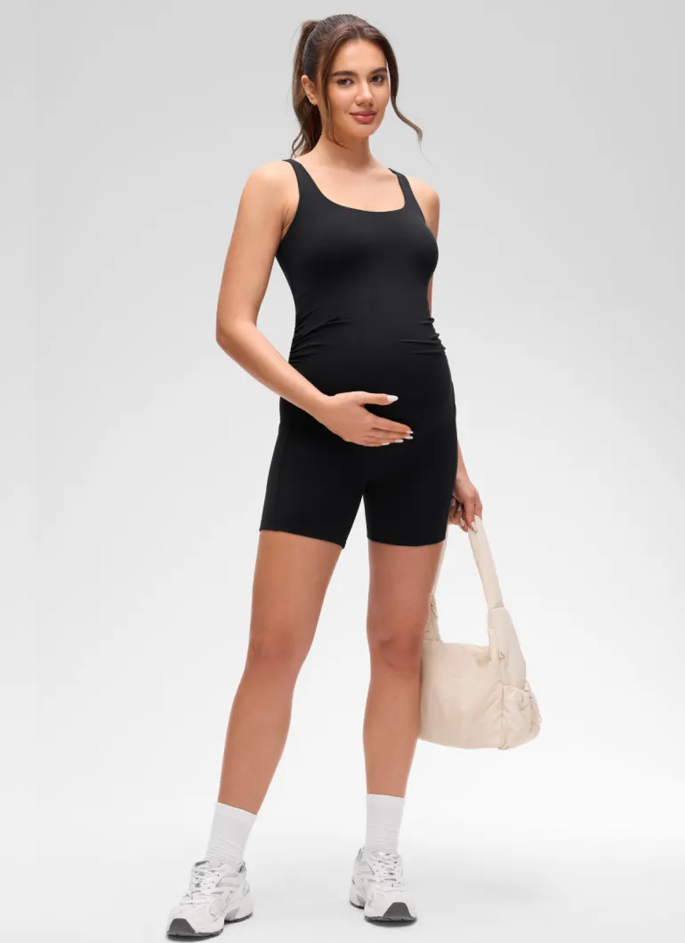 Butterluxe Maternity U Neck Pocket Romper 5''