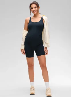 Butterluxe Maternity U Neck Pocket Romper 5''