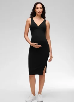 Butterluxe Maternity V Neck Nursing Dress