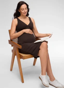 Butterluxe Maternity V Neck Nursing Dress