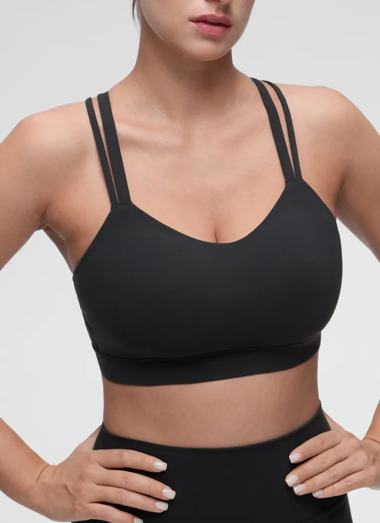 Butterluxe Mold U Neck Double Strap Sports Bra