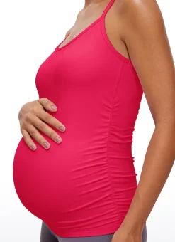 Butterluxe Ruche Sides Y Back Maternity Tank