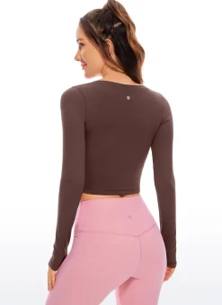Butterluxe Scoop Neck Cropped Long Sleeve