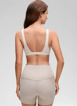 Butterluxe Soft Double Lined V Neck Sports Bra