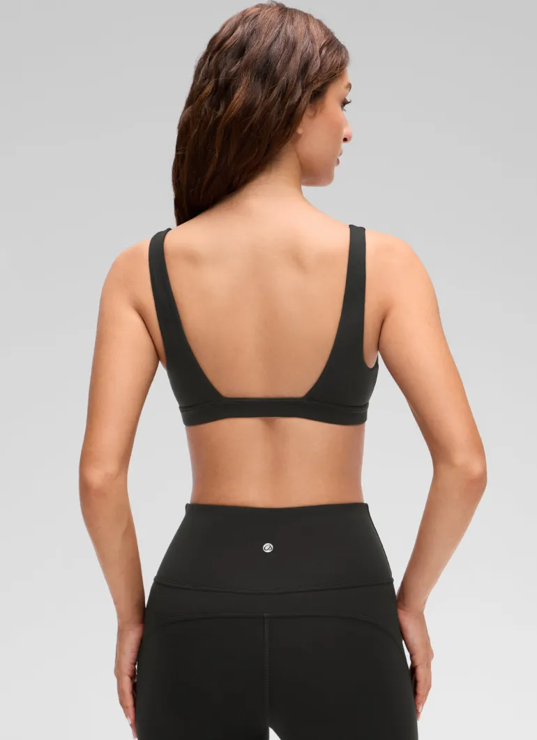Butterluxe Soft Double Lined V Neck Sports Bra