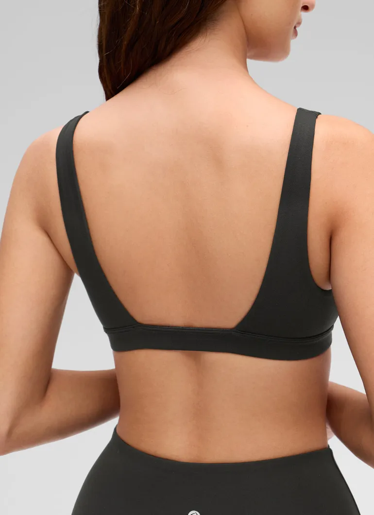 Butterluxe Soft Double Lined V Neck Sports Bra