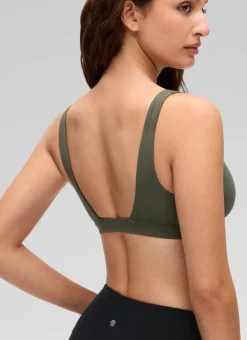 Butterluxe Soft Double Lined V Neck Sports Bra