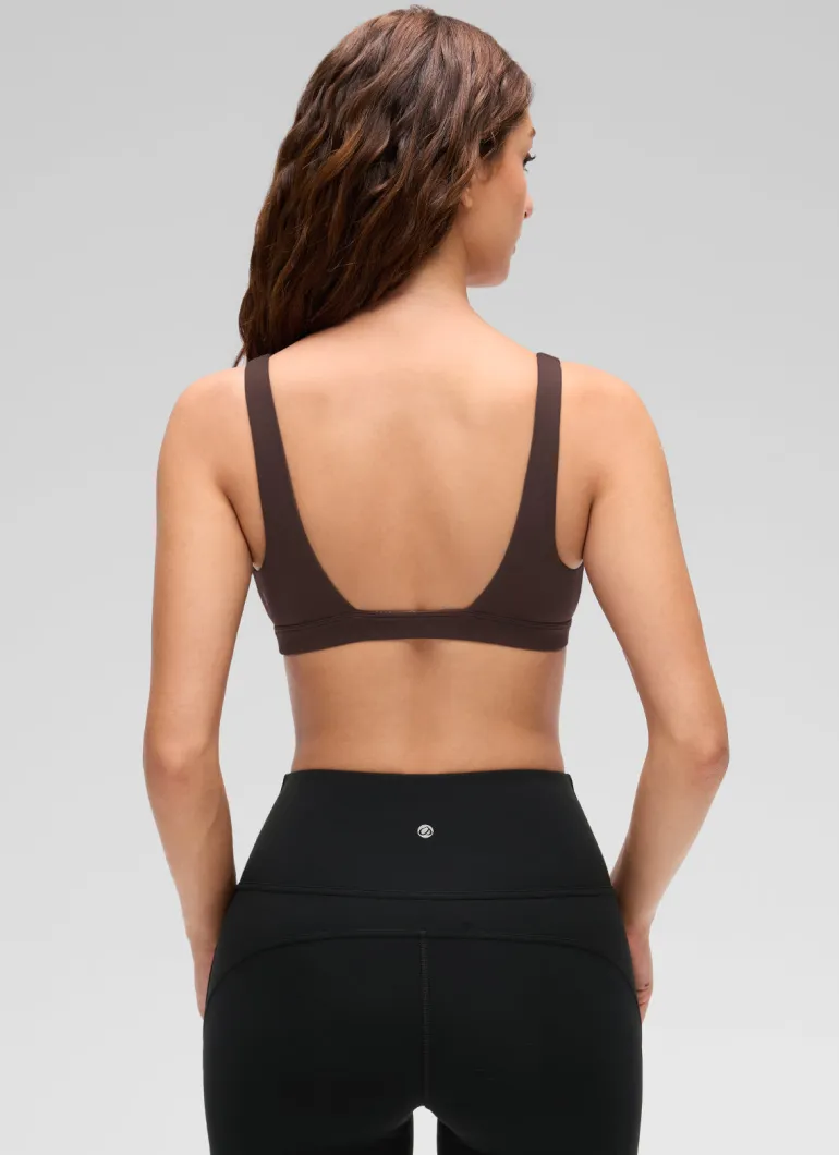 Butterluxe Soft Double Lined V Neck Sports Bra