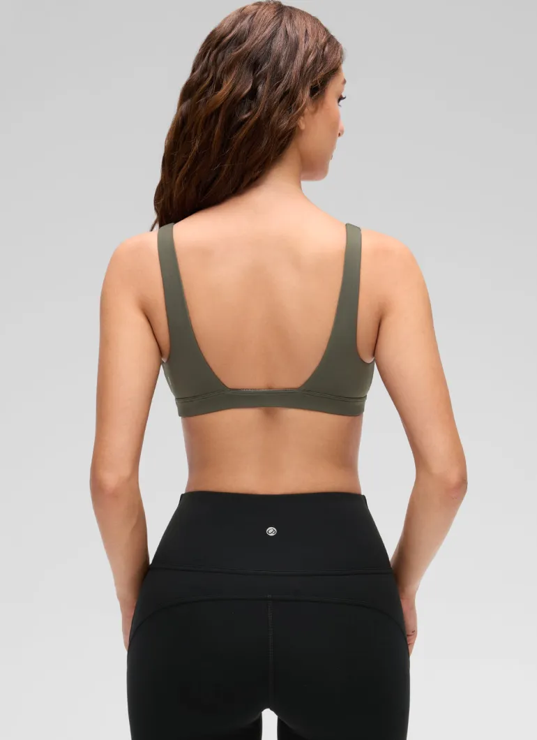 Butterluxe Soft Double Lined V Neck Sports Bra