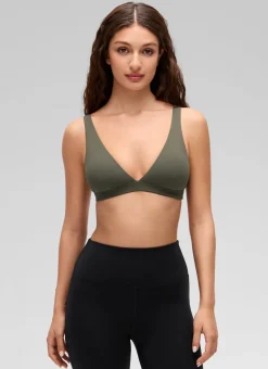 Butterluxe Soft Double Lined V Neck Sports Bra