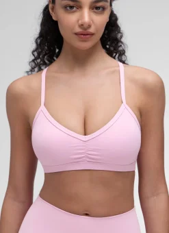 Butterluxe Sports Ruched V Neck Bra