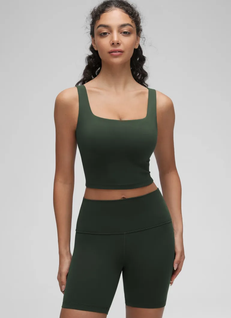 Butterluxe Square Neck Built in Bra Tank