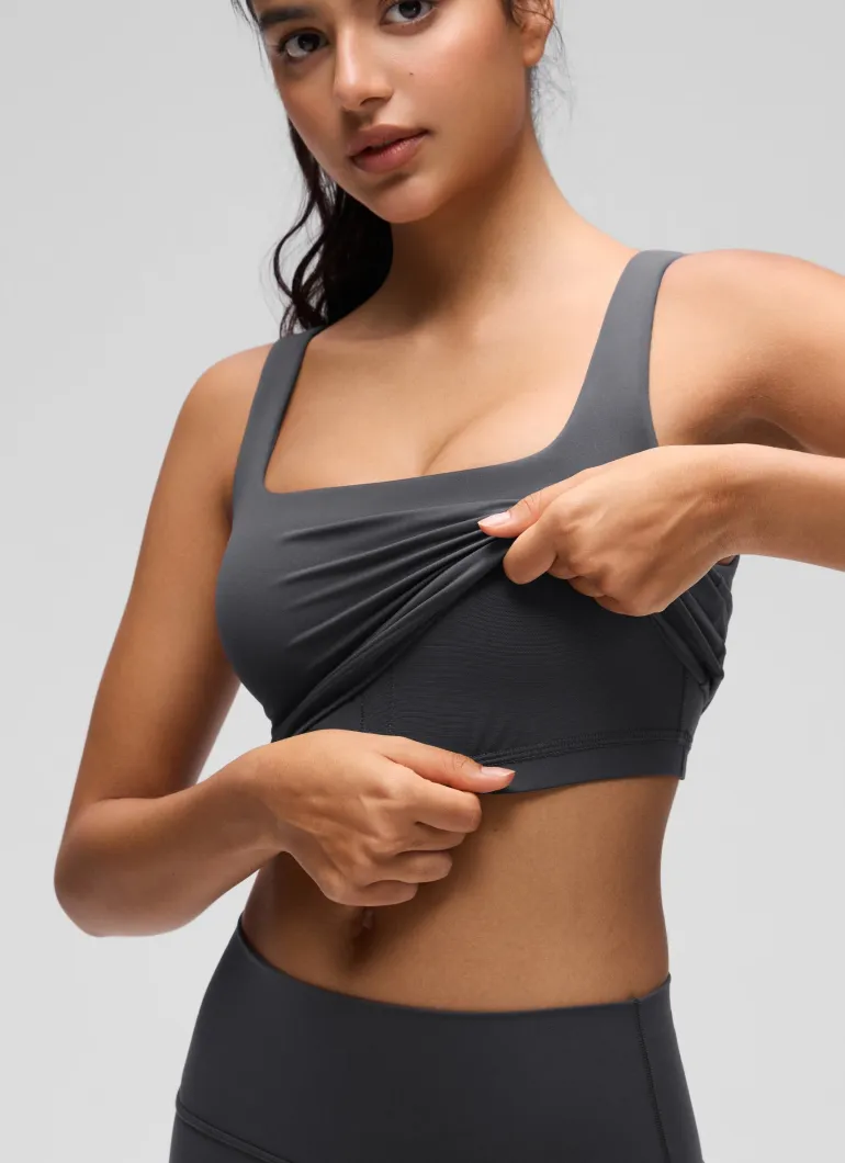 Butterluxe Square Neck Built in Bra Tank