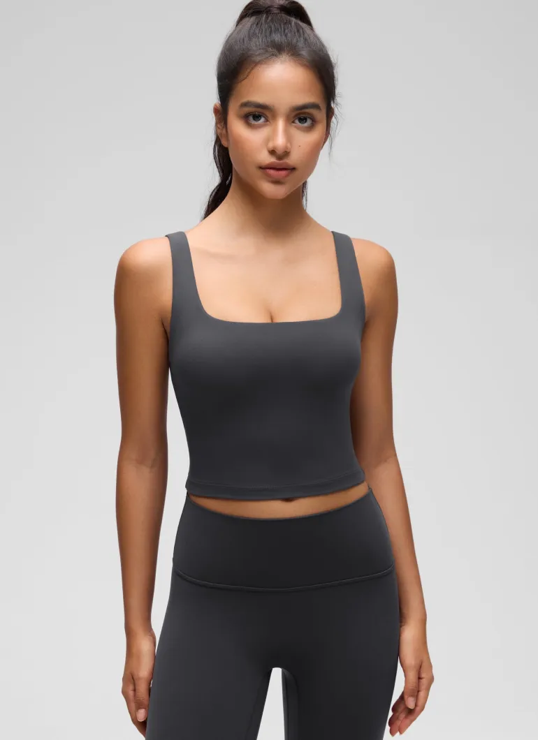 Butterluxe Square Neck Built in Bra Tank