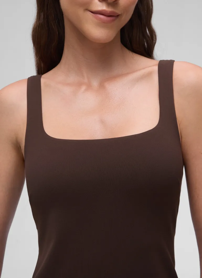 Butterluxe Square Neck Shelf Bra Dress