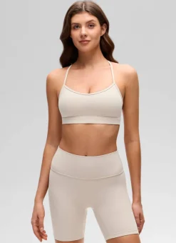 Butterluxe Thin Strap Cross Back Sports Bra