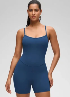 Butterluxe Thin Strap Shorts Bodysuit 4''