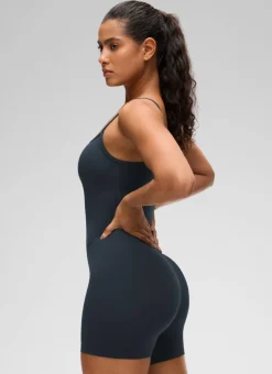 Butterluxe Thin Strap Shorts Bodysuit 4''