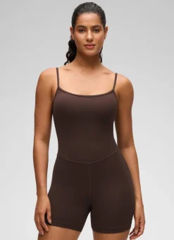 Butterluxe Thin Strap Shorts Bodysuit 4''