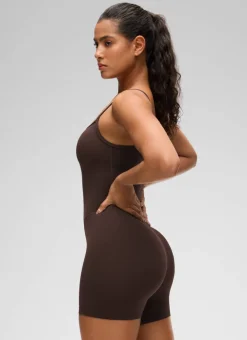 Butterluxe Thin Strap Shorts Bodysuit 4''