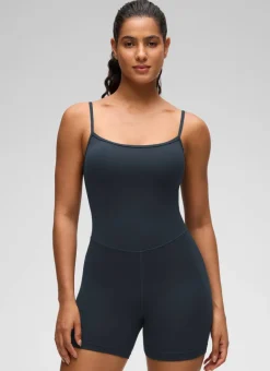 Butterluxe Thin Strap Shorts Bodysuit 4''