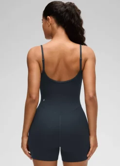Butterluxe Thin Strap Shorts Bodysuit 4''