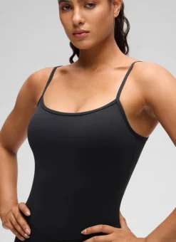 Butterluxe Thin Strap Shorts Bodysuit 4''