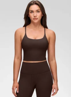 Butterluxe Twist Cross Back Built in Bra Tank