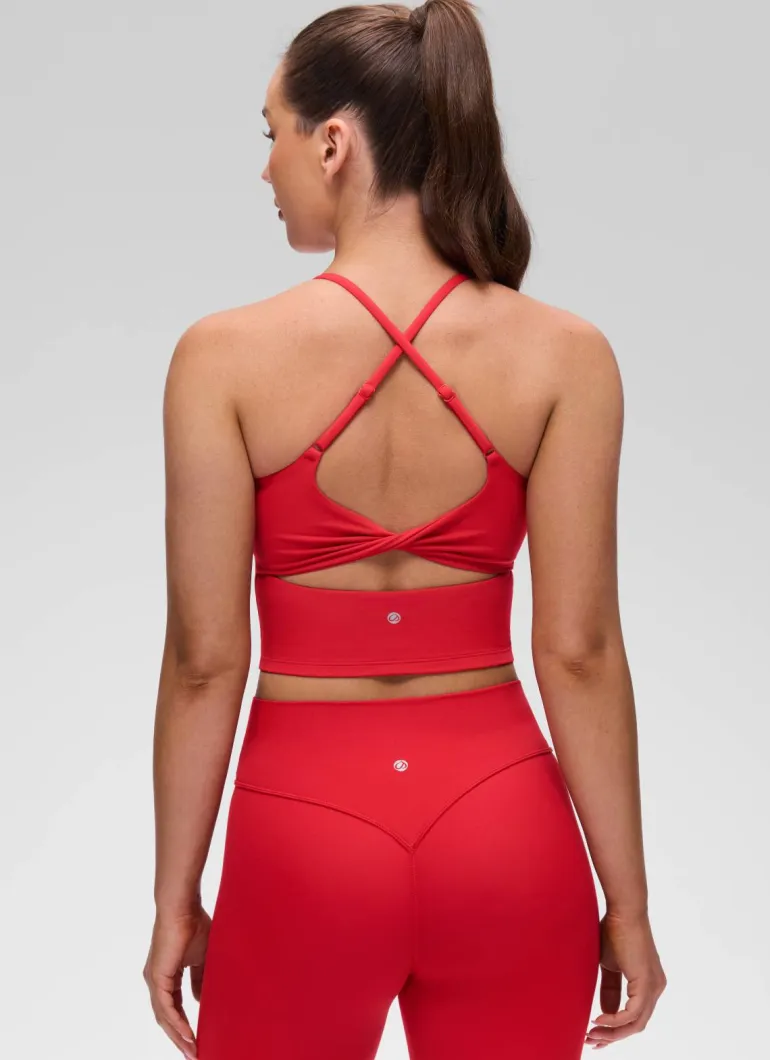 Butterluxe Twist Cross Back Built in Bra Tank