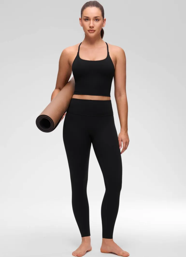Butterluxe Twist Cross Back Built in Bra Tank