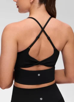 Butterluxe Twist Cross Back Built in Bra Tank