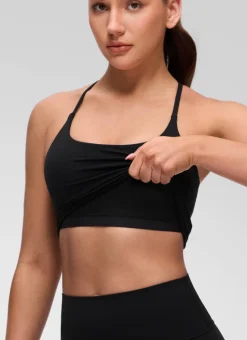 Butterluxe Twist Cross Back Built in Bra Tank
