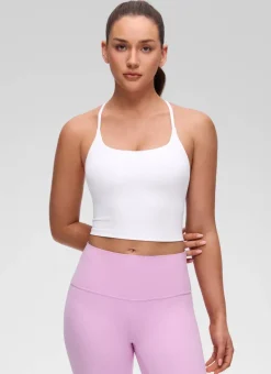 Butterluxe Twist Cross Back Built in Bra Tank