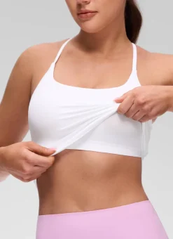 Butterluxe Twist Cross Back Built in Bra Tank