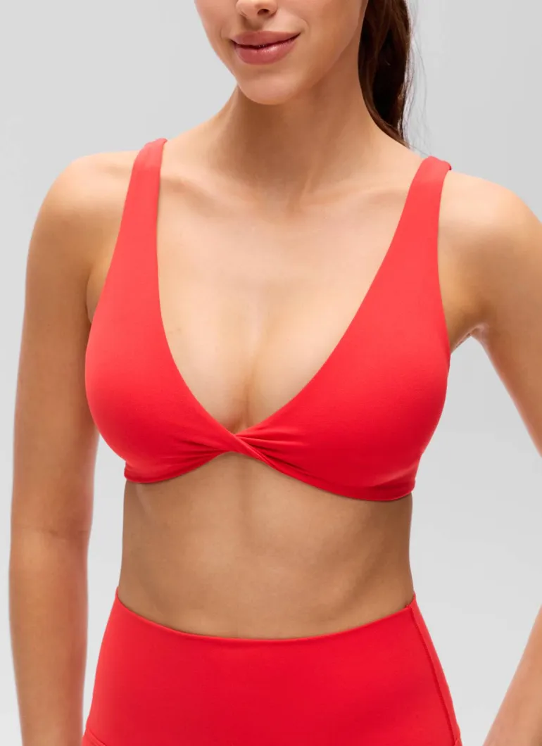 Butterluxe Twist V Neck U Back Sports Bra
