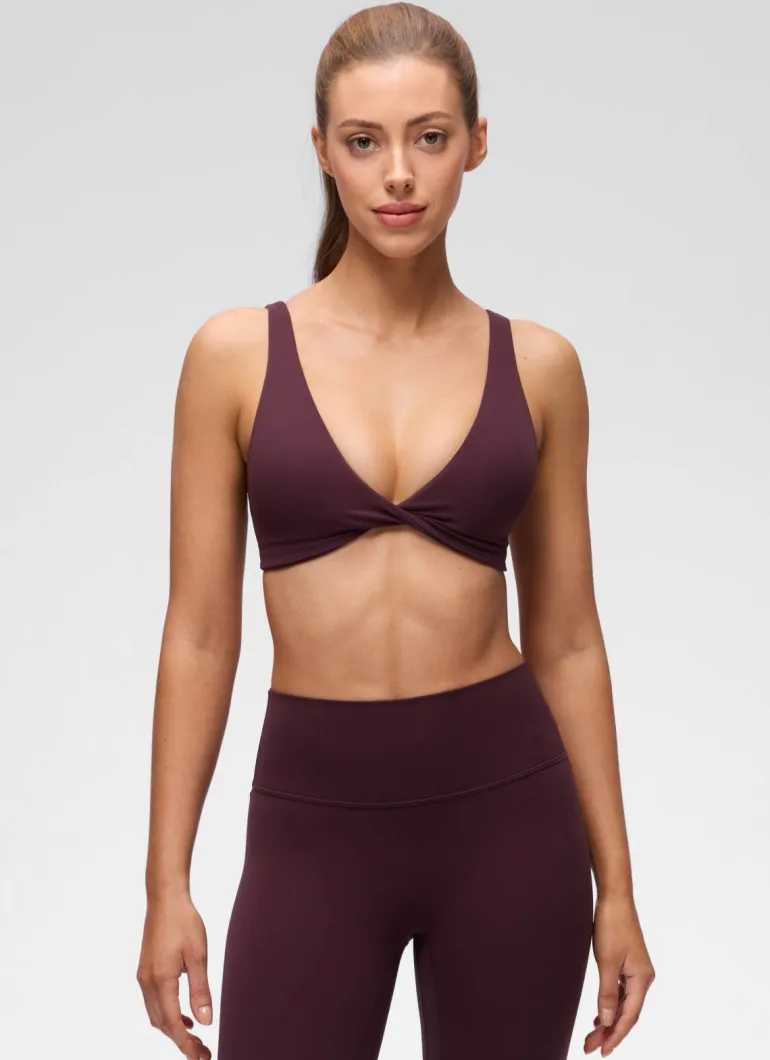 Butterluxe Twist V Neck U Back Sports Bra