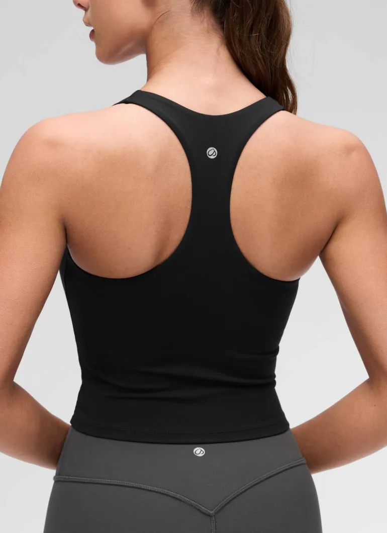 Butterluxe V Neck Racerback Shelf Bra Tank