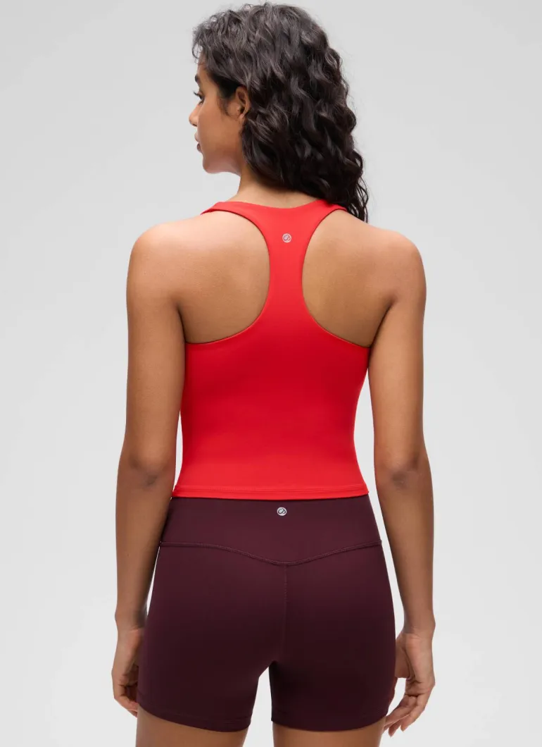 Butterluxe V Neck Racerback Shelf Bra Tank