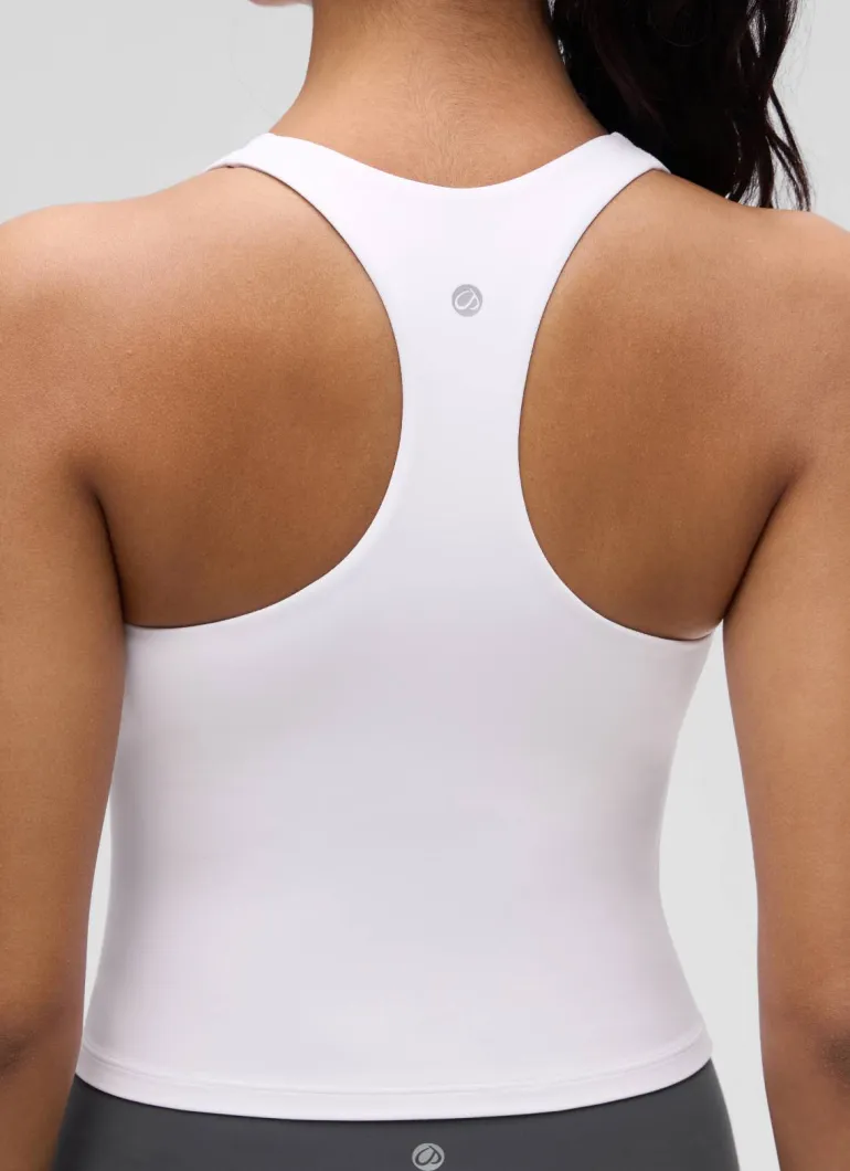 Butterluxe V Neck Racerback Shelf Bra Tank