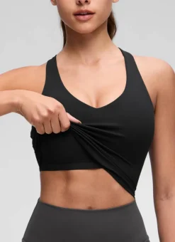Butterluxe V Neck Racerback Shelf Bra Tank