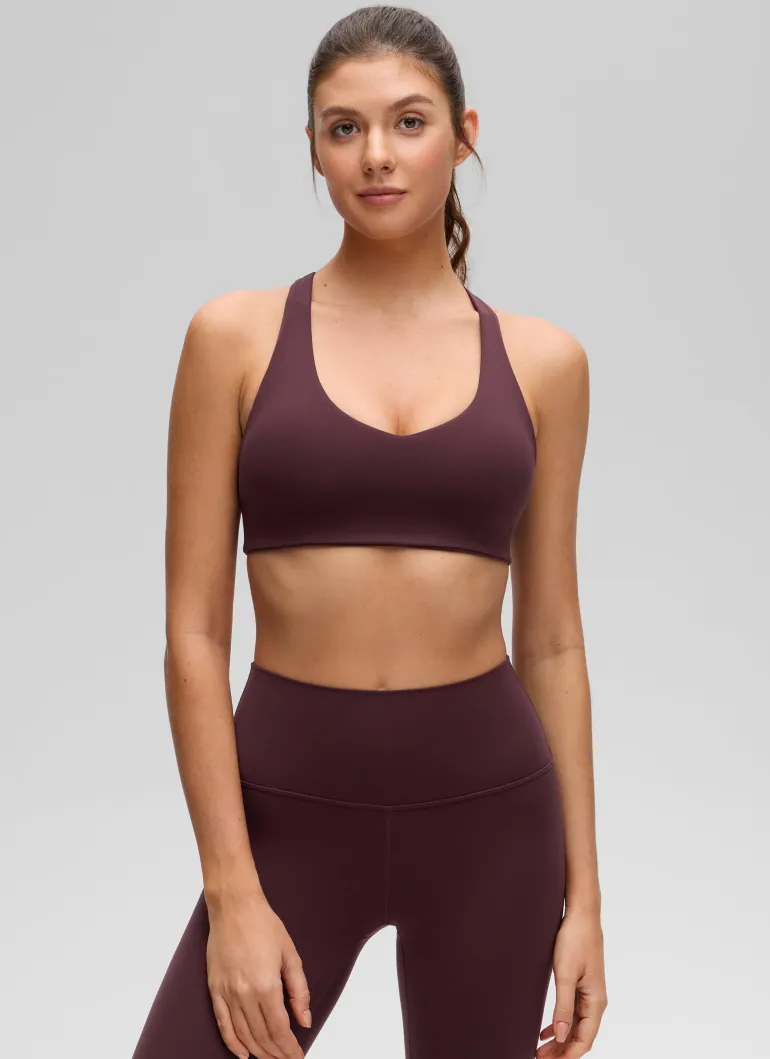 Butterluxe V Neck Racerback Sports Bra