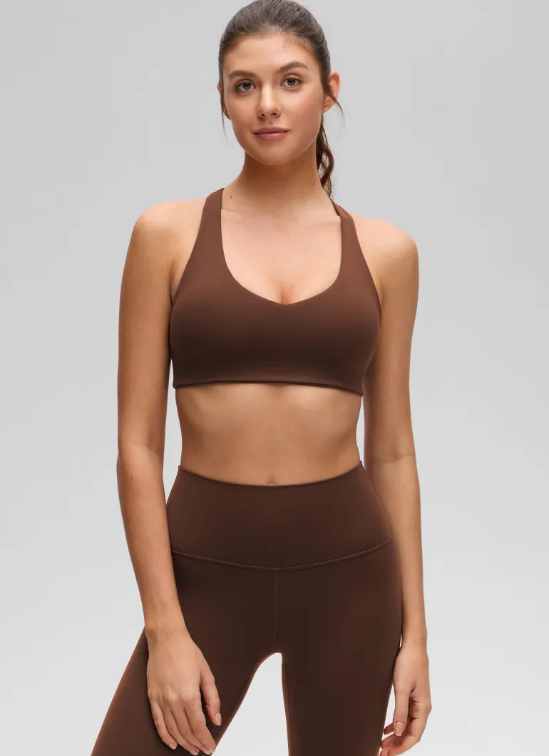 Butterluxe V Neck Racerback Sports Bra