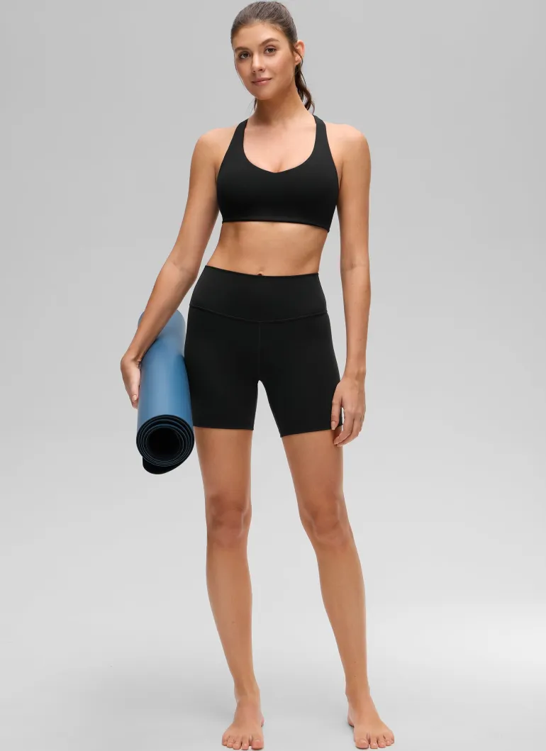Butterluxe V Neck Racerback Sports Bra