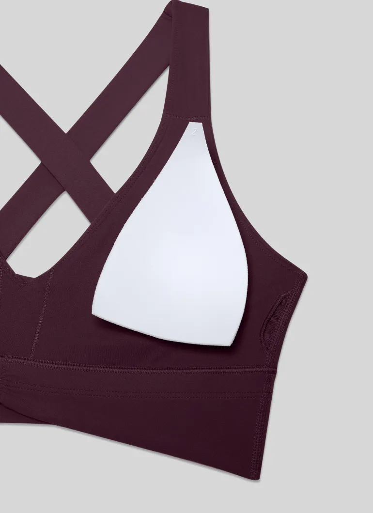Butterluxe V Neck Ruched Longline Bras