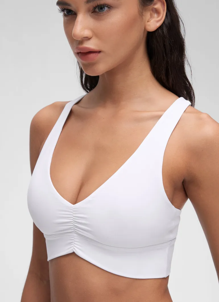 Butterluxe V Neck Ruched Longline Bras