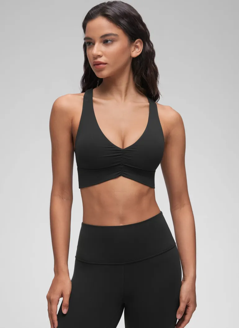 Butterluxe V Neck Ruched Longline Bras